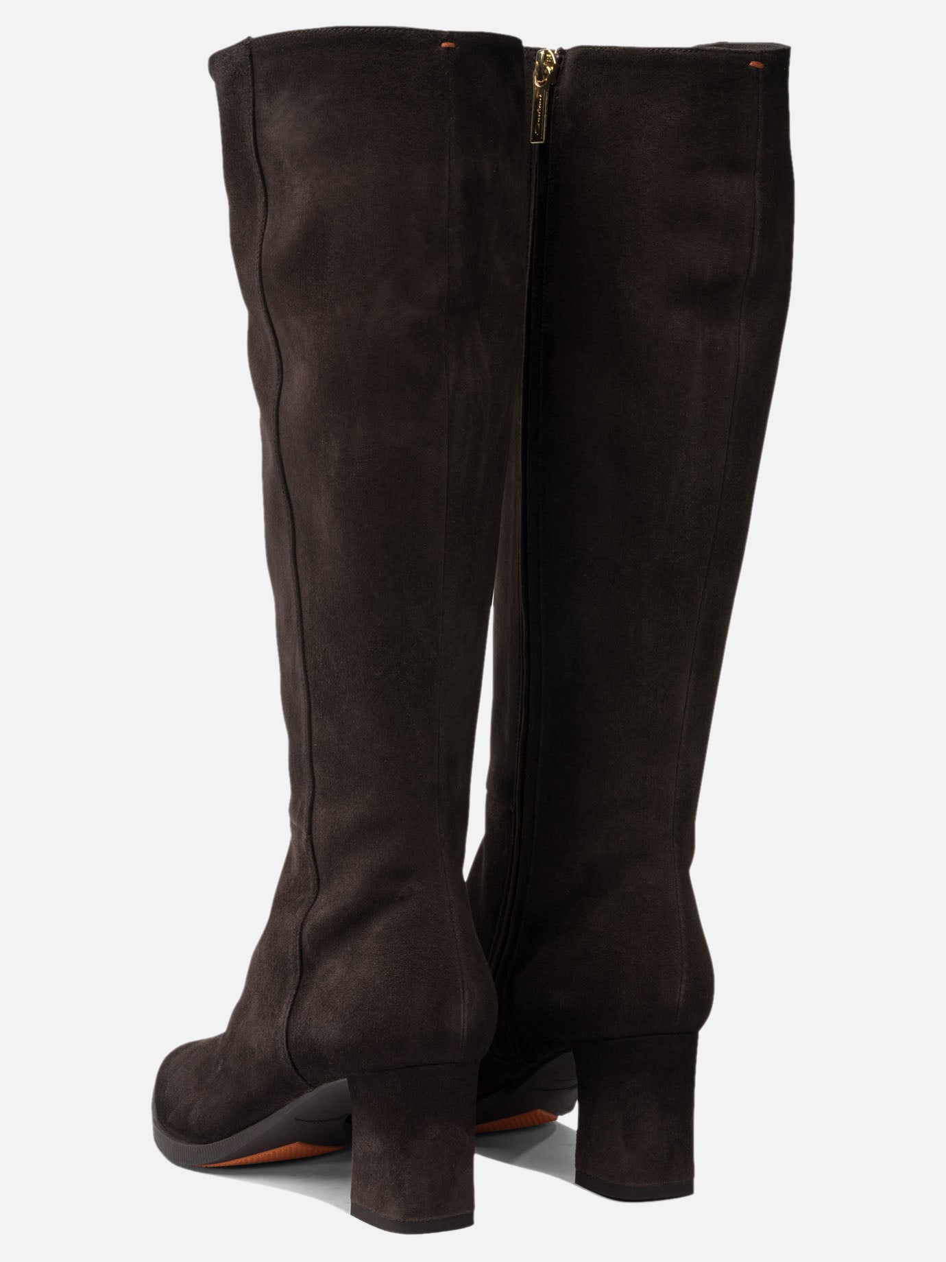 Knee-high 100% suede - 100% leather  Brown - Santoni Women | PDP | VIETTI Online Store | Zoom-Modal_4
