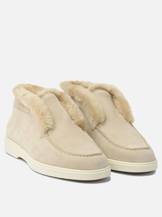 Mocassini 100% calf leather - 100% rubber  Beige - Santoni Donna | VIETTI Online Store | 2
