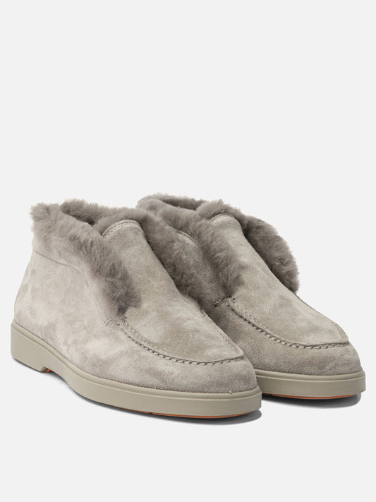 Mocassini 100% calf leather - 100% rubber  Grigio - Santoni Donna | VIETTI Online Store | 2
