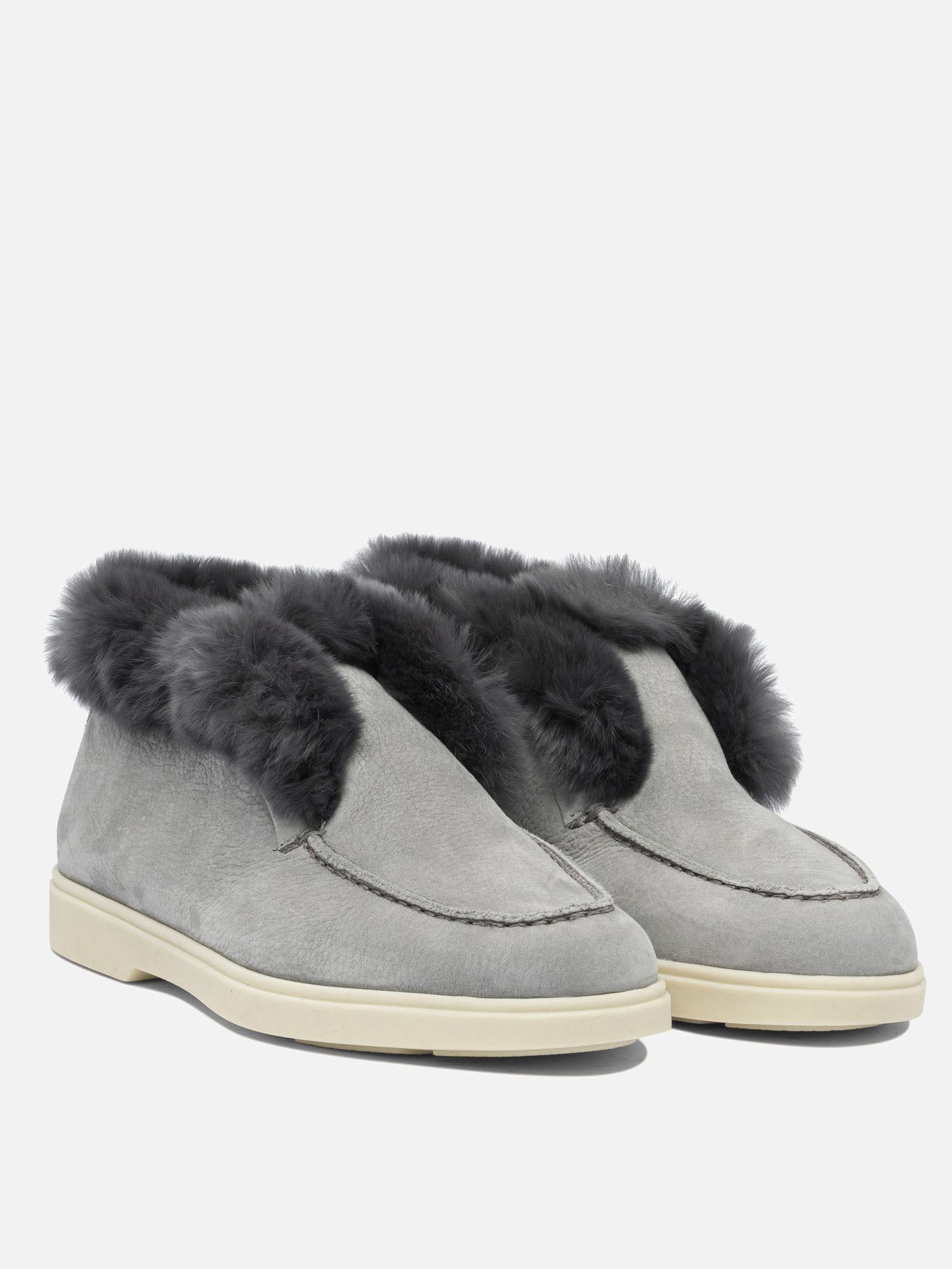 Low top sneakers 100% calf leather - 100% rubber  Grey - Santoni Women | PDP | VIETTI Online Store | thumbnail_2