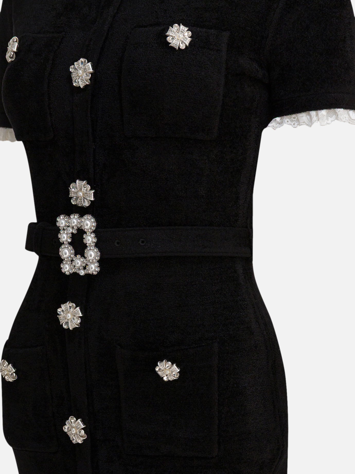 Midi dresses Solid colour  Black - Self-portrait Women | PDP | VIETTI Online Store | thumbnail_4