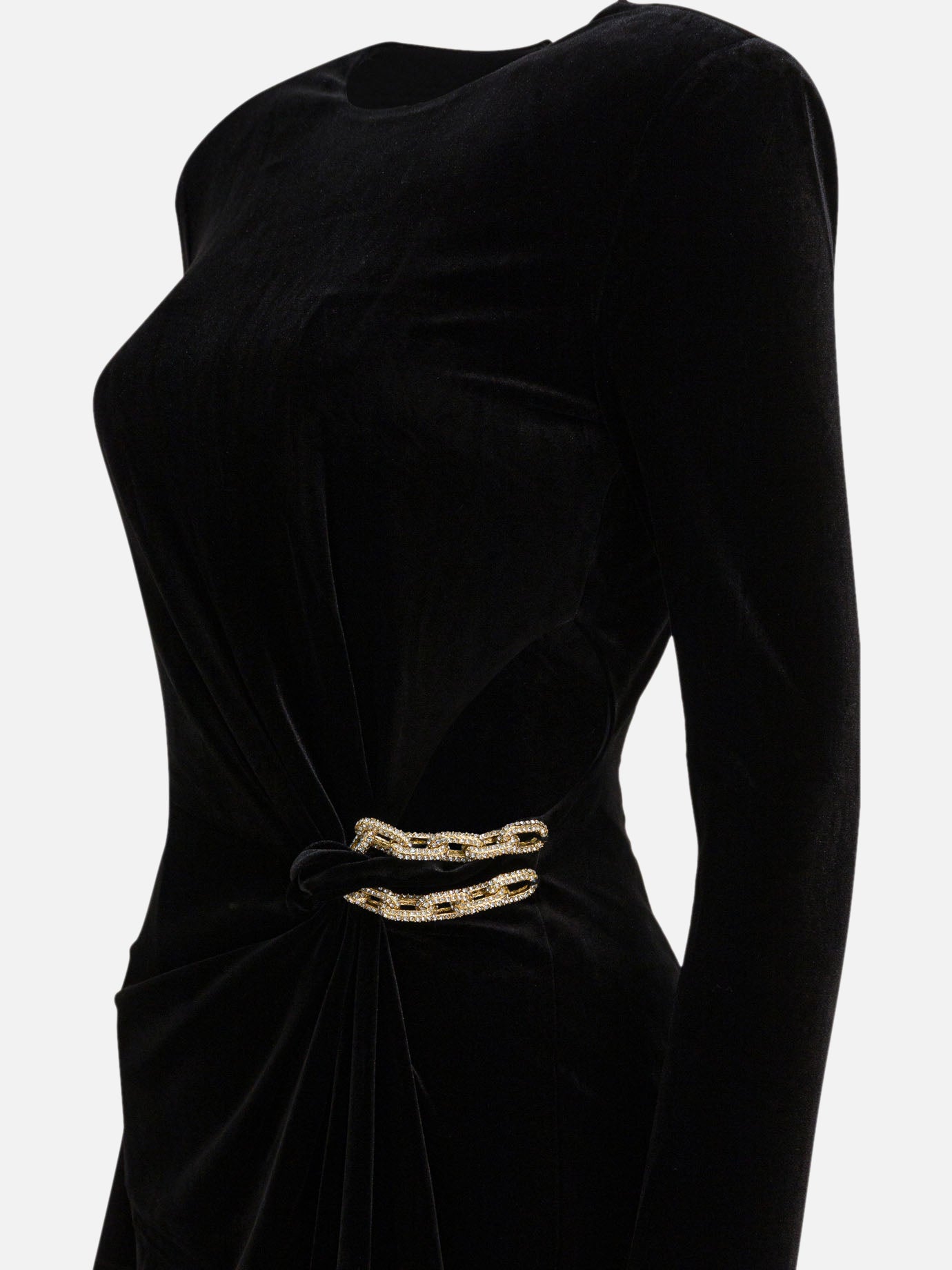Midi dresses Solid colour  Black - Self-portrait Women | PDP | VIETTI Online Store | thumbnail_4
