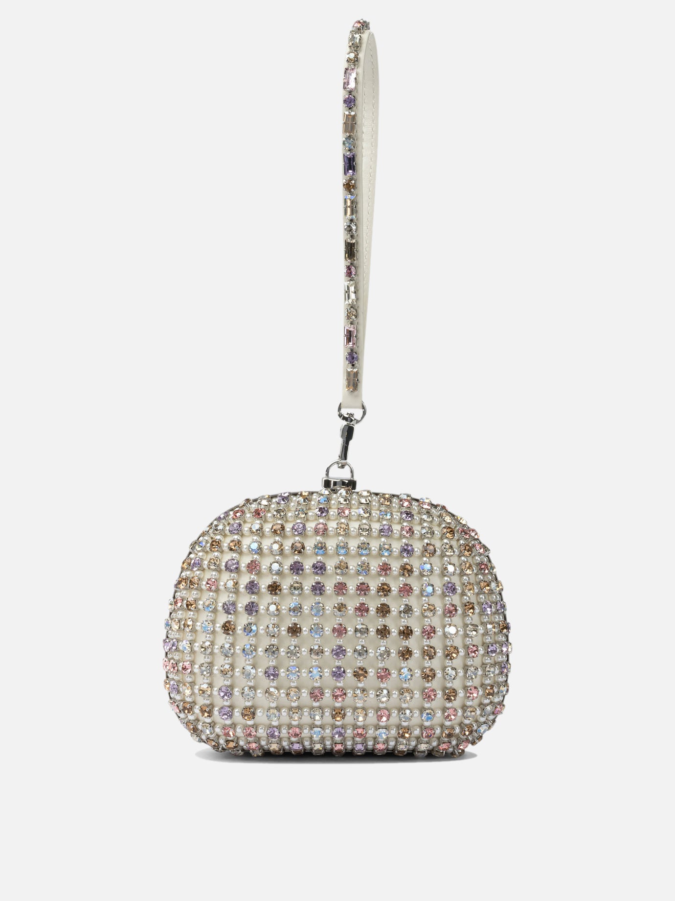 Minaudiere 100% cow leather  Argento - Self-portrait Donna | PDP | VIETTI Online Store | thumbnail