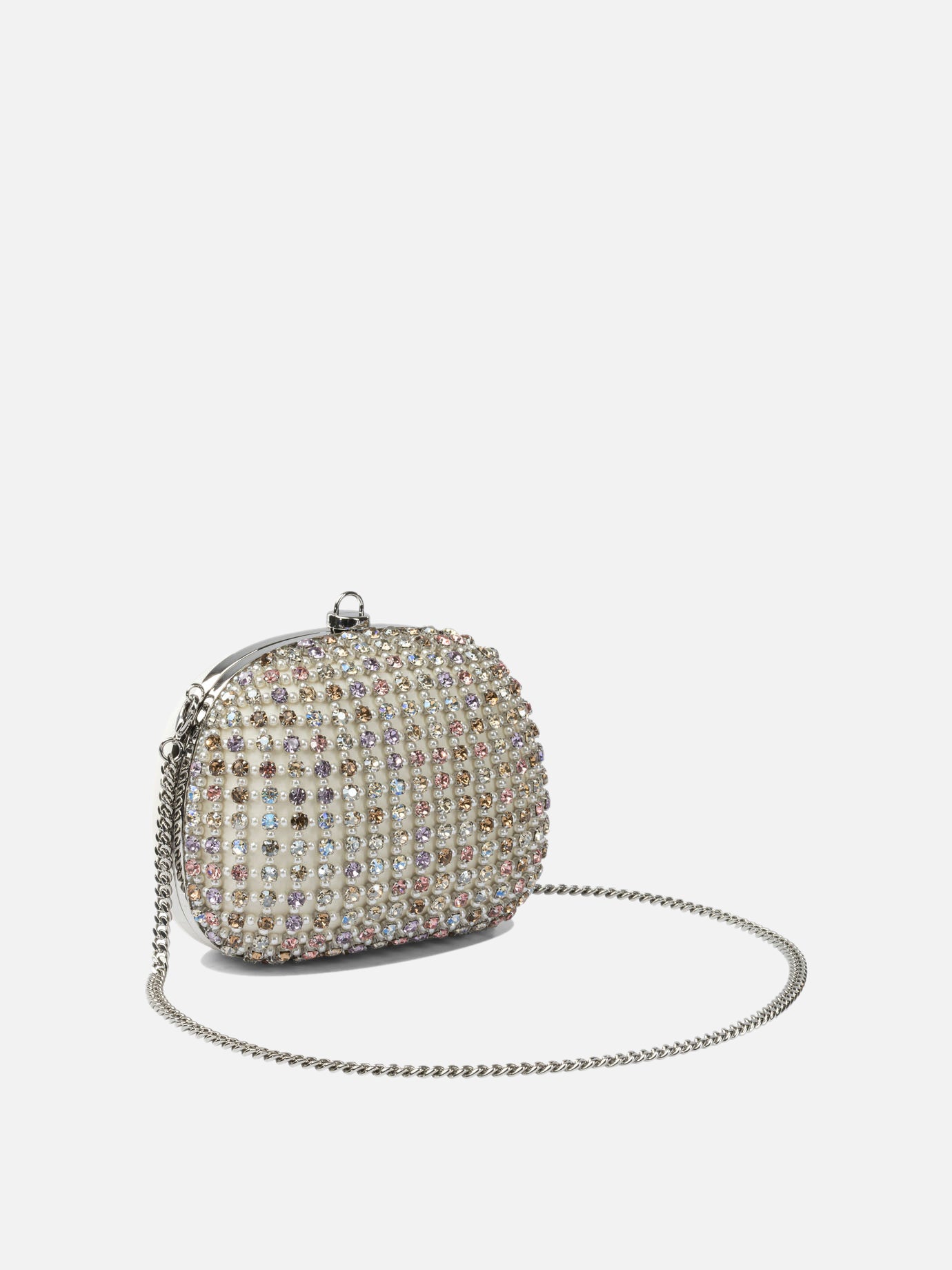 Minaudiere 100% cow leather  Argento - Self-portrait Donna | PDP | VIETTI Online Store | thumbnail_2