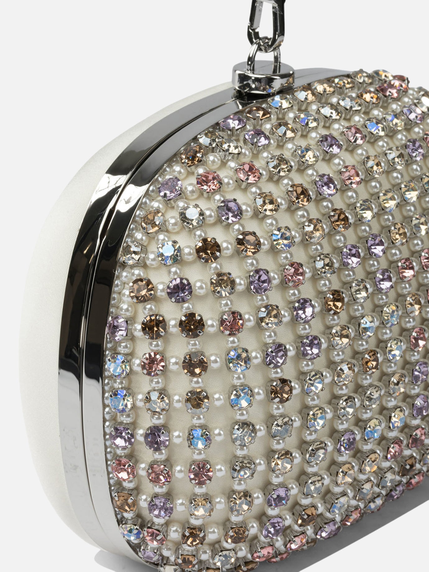 Minaudiere 100% cow leather  Argento - Self-portrait Donna | PDP | VIETTI Online Store | Zoom-Modal_4

