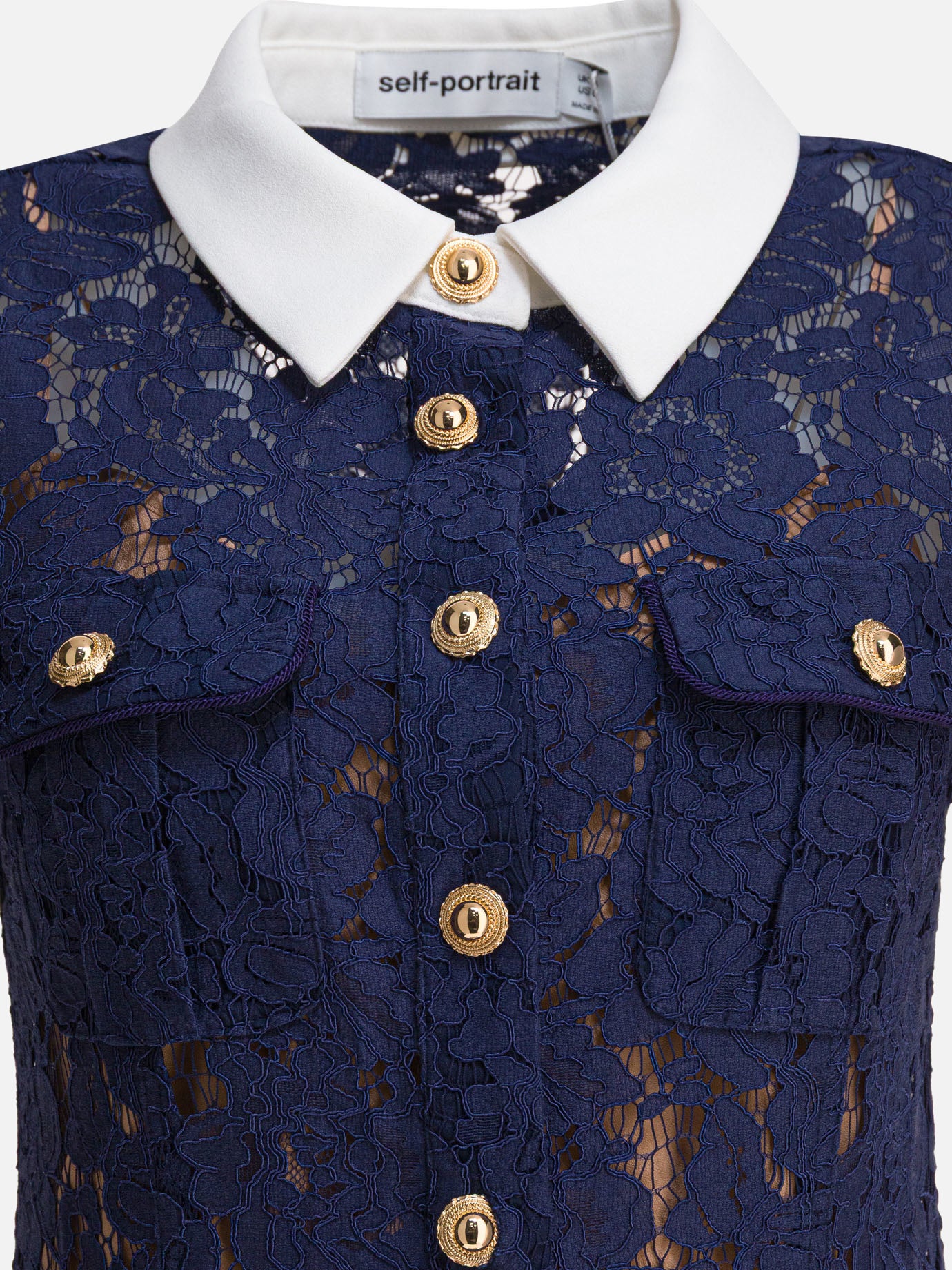 Midi dresses Solid colour  Blue - Self-portrait Women | PDP | VIETTI Online Store | Zoom-Modal_3
