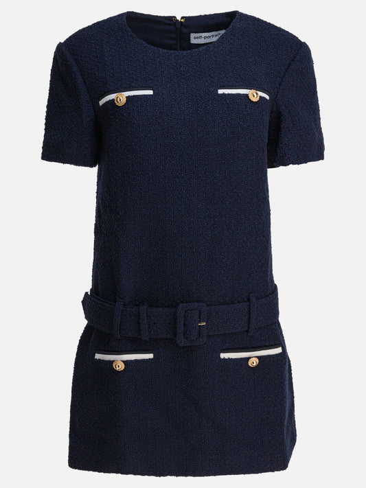 Mini dresses Solid colour  Blue - Self-portrait Women | PLP | VIETTI Online Store 
