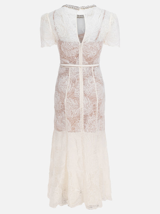 Midi dresses Solid colour  Beige - Self-portrait Women | PLP | VIETTI Online Store | 2
