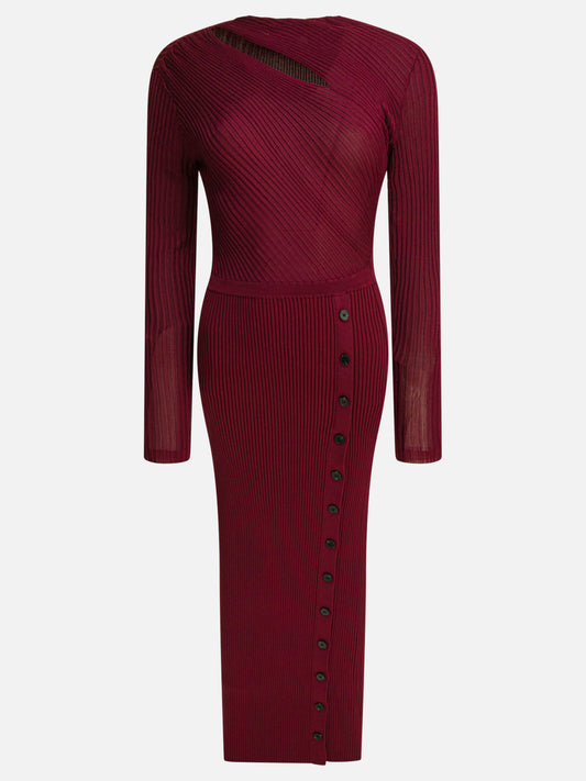 Abiti midi Solid colour  Bordeaux - Self-portrait Donna | PLP | VIETTI Online Store 
