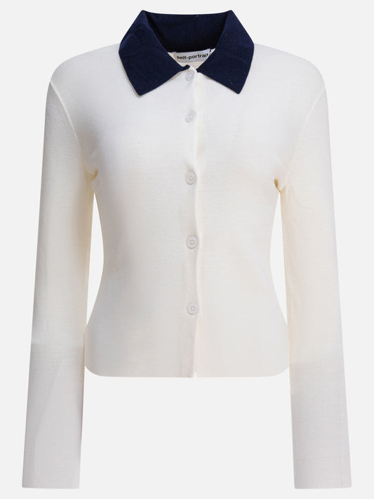 Cardigan Solid colour  Beige - Self-portrait Donna | PDP | VIETTI Online Store 
