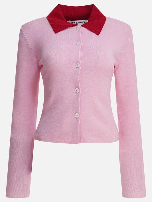 Cardigans Solid colour  Pink - Self-portrait Women | PLP | VIETTI Online Store 
