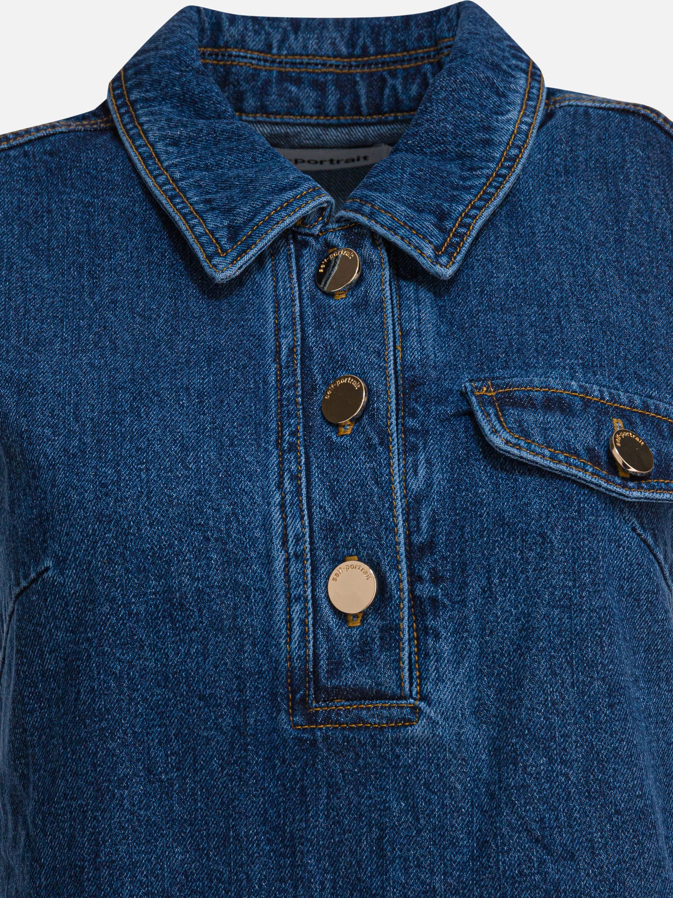 Abiti corti Solid colour  Blu - Self-portrait Donna | PDP | VIETTI Online Store | thumbnail_3