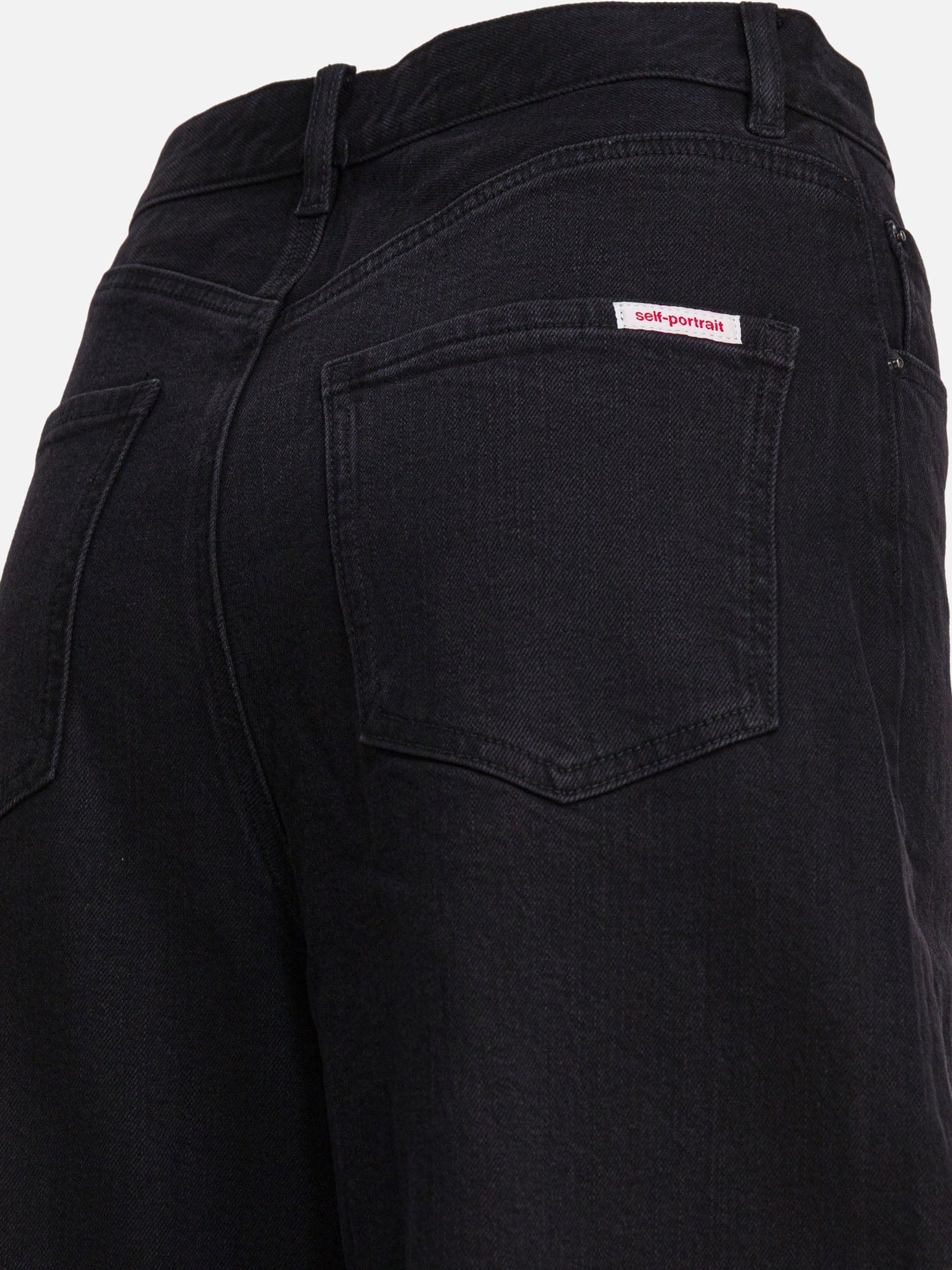 Jeans a gamba larga Solid colour  Nero - Self-portrait Donna | PDP | VIETTI Online Store | Zoom-Modal_4
