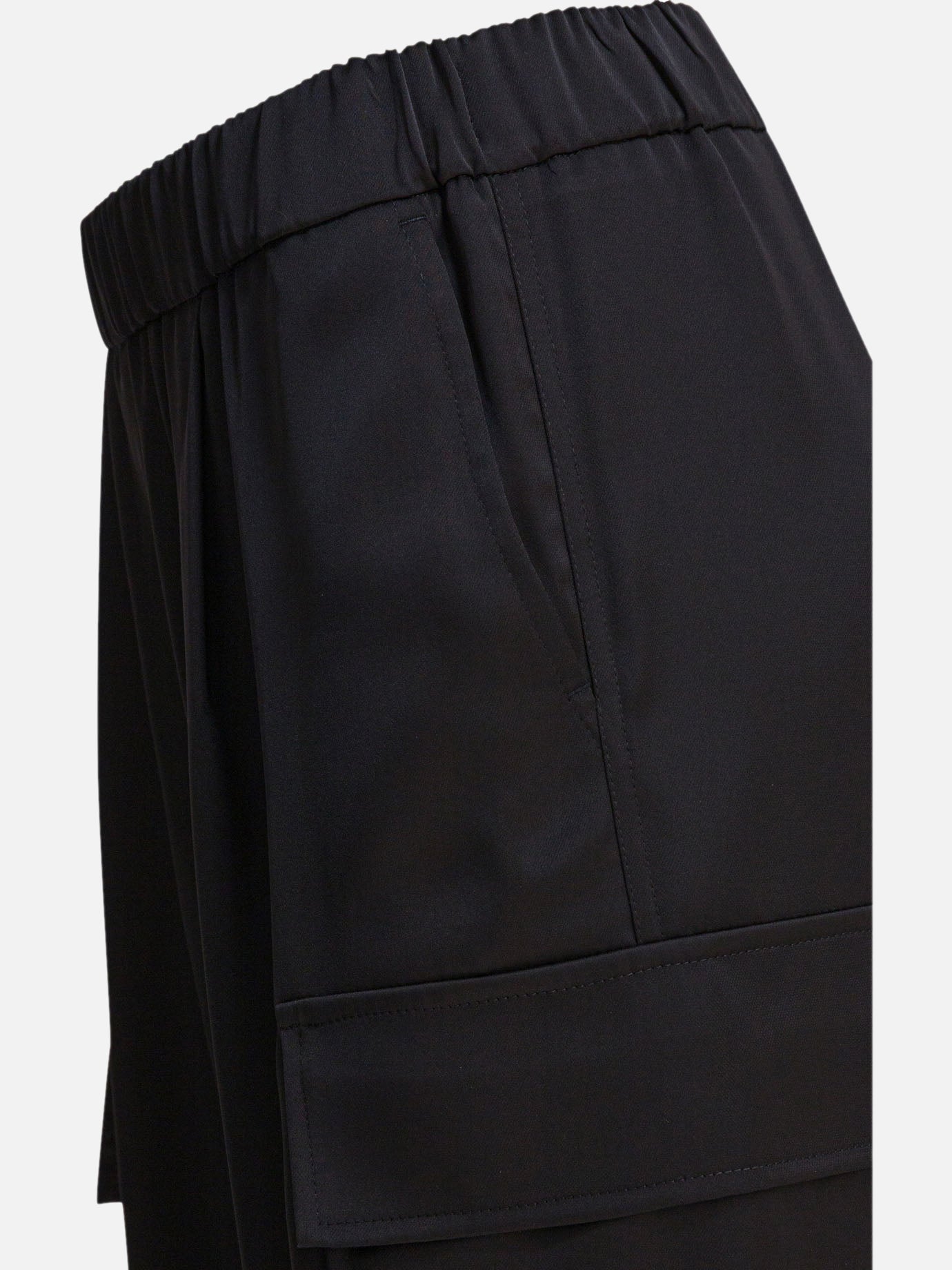 Pantaloni cargo & parachute Solid colour  Nero - Semper Donna | PDP | VIETTI Online Store | thumbnail_4