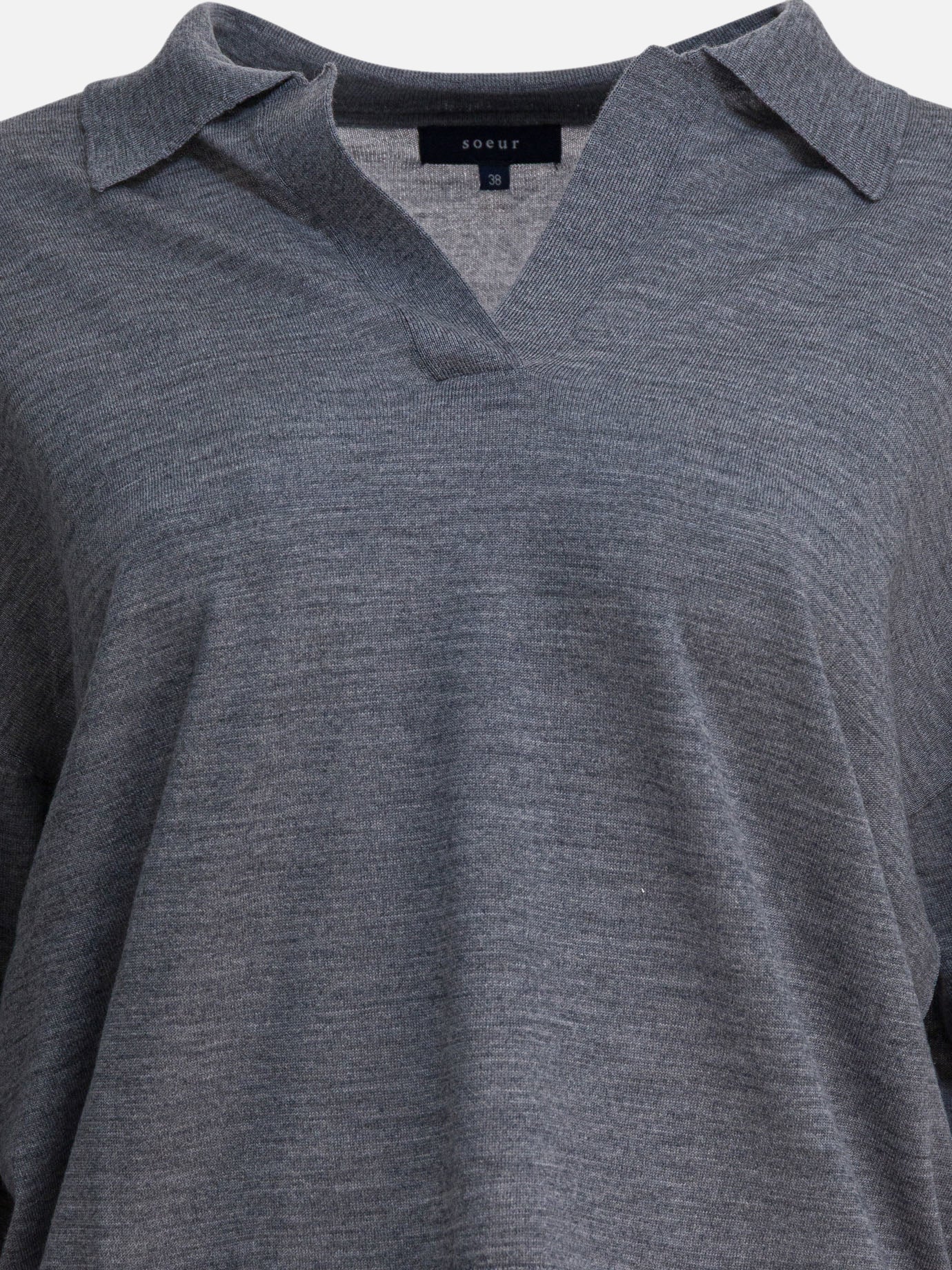 Maglioni scollo a V Solid colour  Grigio - Soeur Donna | PDP | VIETTI Online Store | thumbnail_3