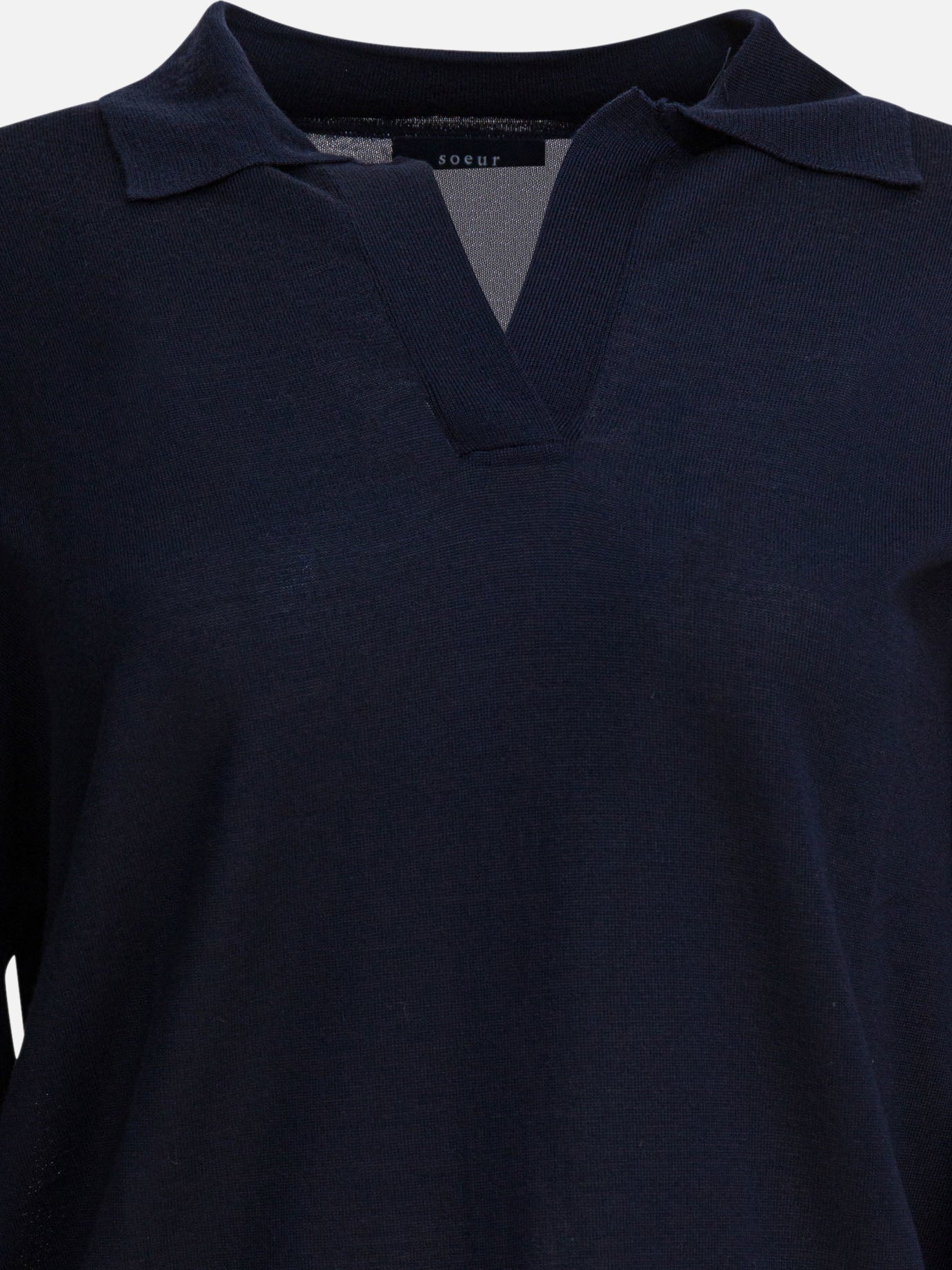 Maglioni scollo a V Solid colour  Blu - Soeur Donna | PDP | VIETTI Online Store | thumbnail_3