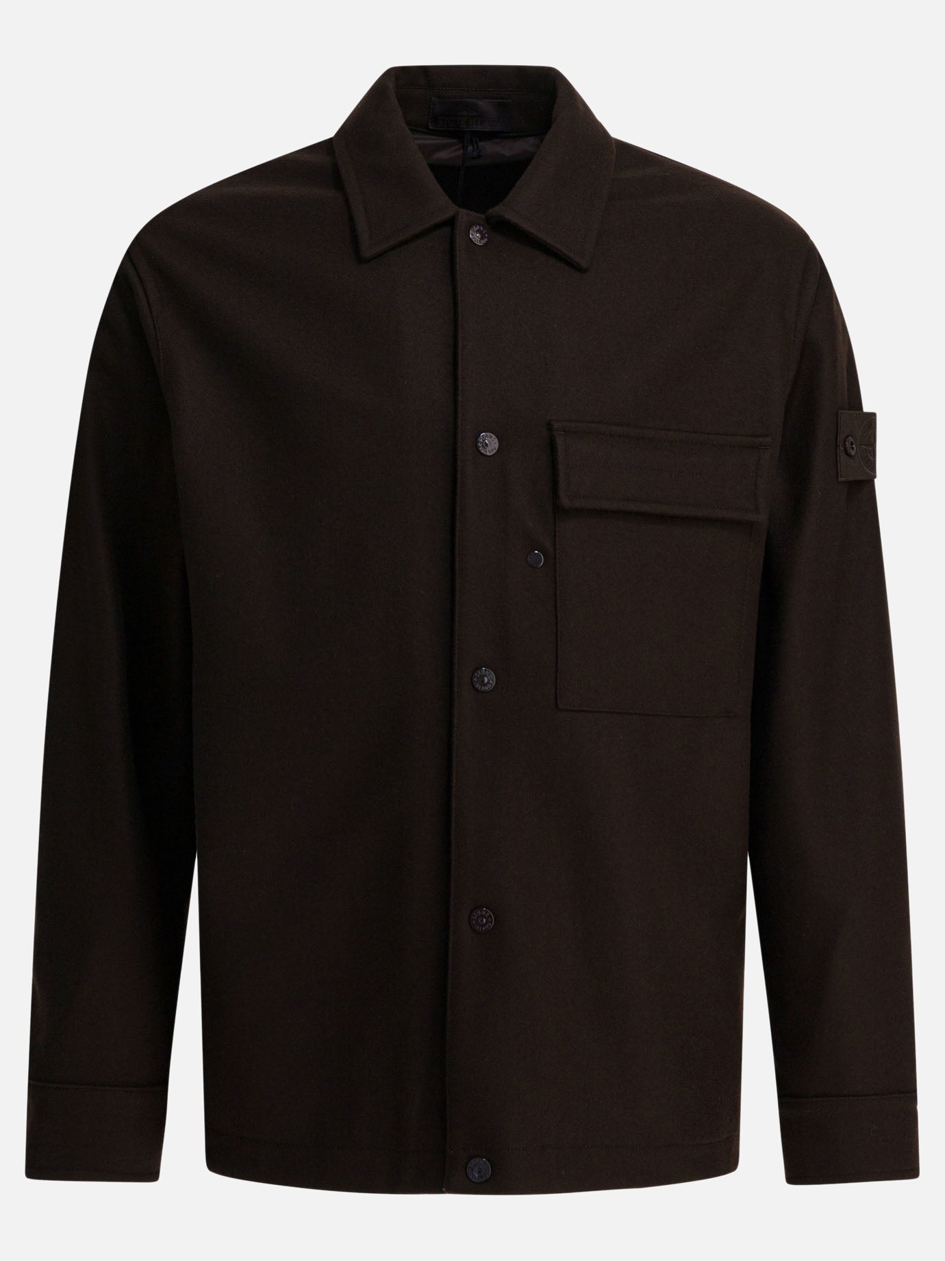 Giacche overshirt Logo  Marrone - Stone Island Uomo | PDP | VIETTI Online Store | Zoom-Modal
