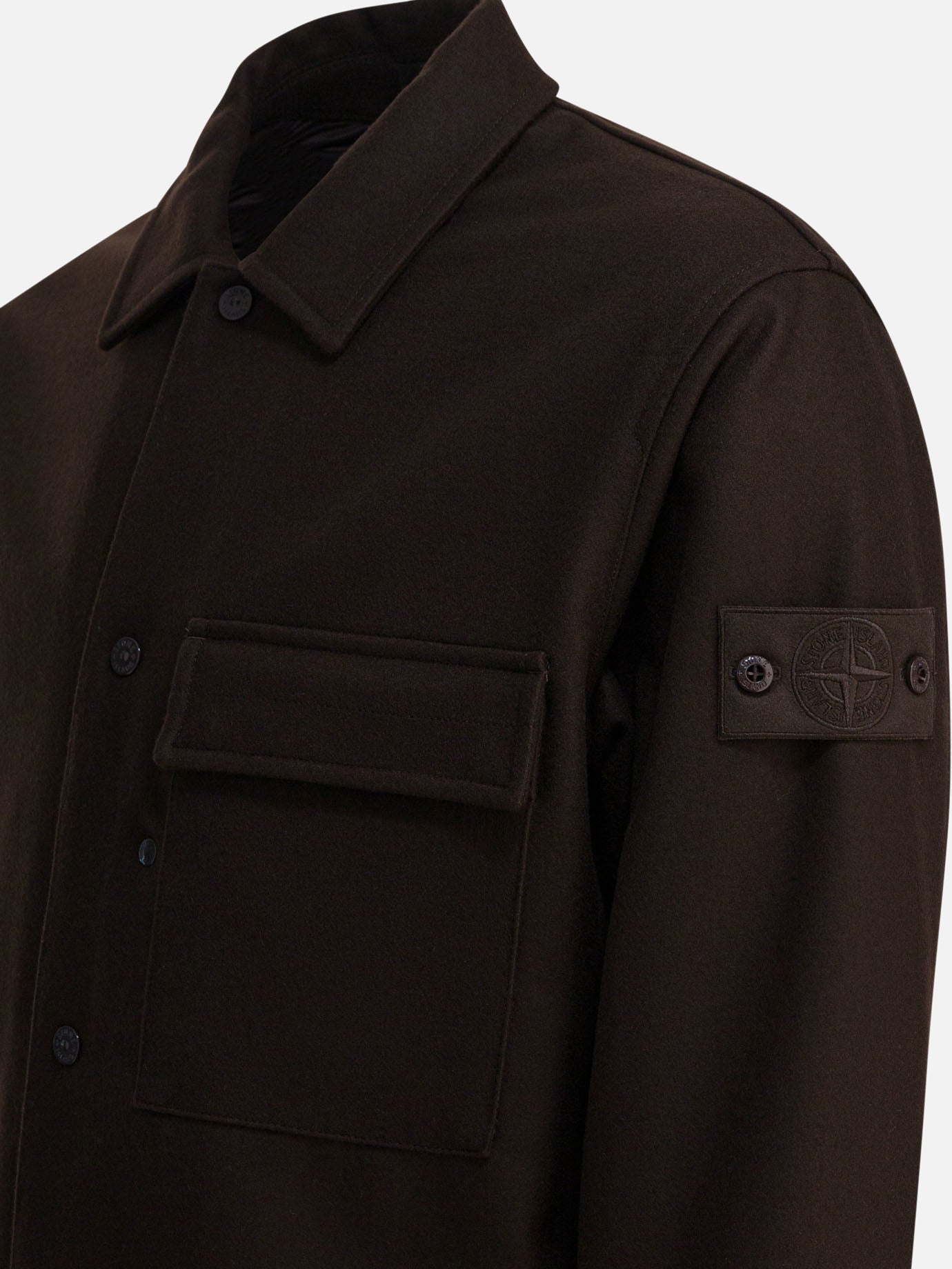 Giacche overshirt Logo  Marrone - Stone Island Uomo | PDP | VIETTI Online Store | Zoom-Modal_4
