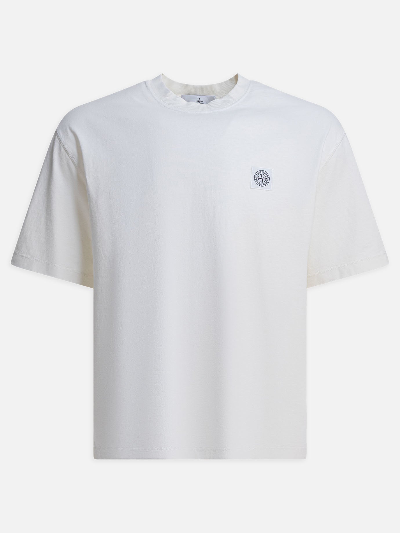 T-shirt girocollo Logo  Beige - Stone Island Uomo | PDP | VIETTI Online Store | thumbnail
