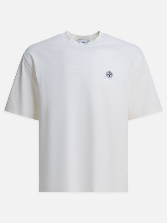 T-shirt girocollo Logo  Beige - Stone Island Uomo | PLP | VIETTI Online Store 
