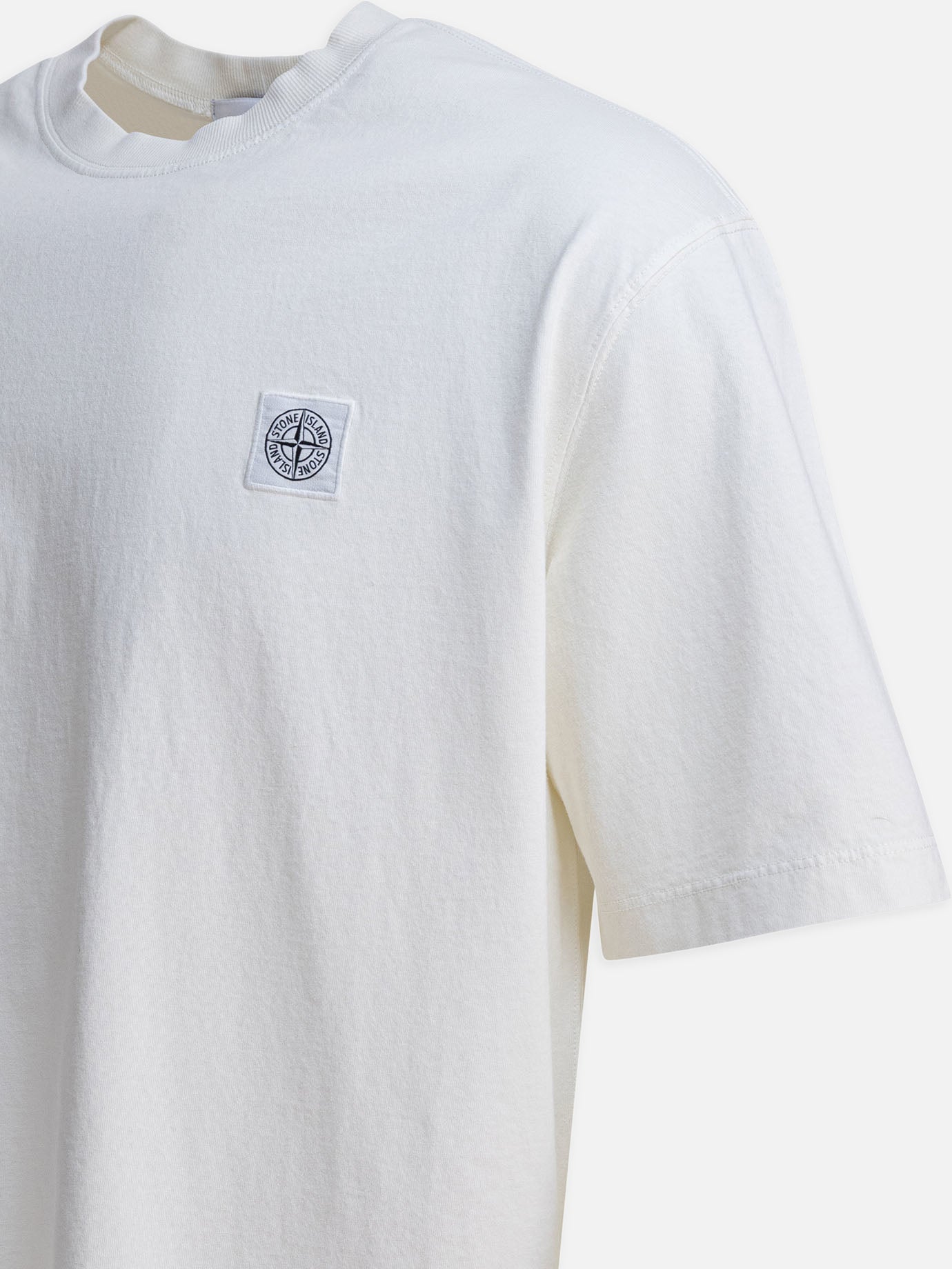 T-shirt girocollo Logo  Beige - Stone Island Uomo | PDP | VIETTI Online Store | thumbnail_4