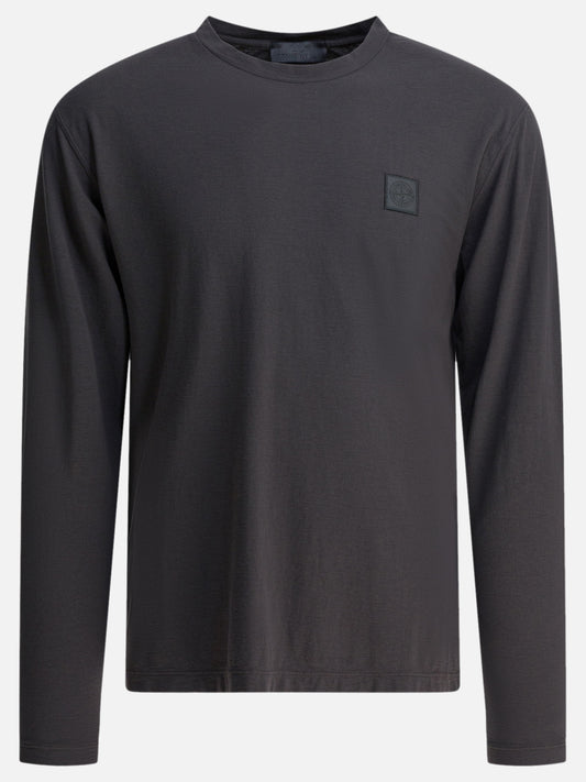 T-shirt girocollo Logo  Grigio - Stone Island Uomo | PDP | VIETTI Online Store 
