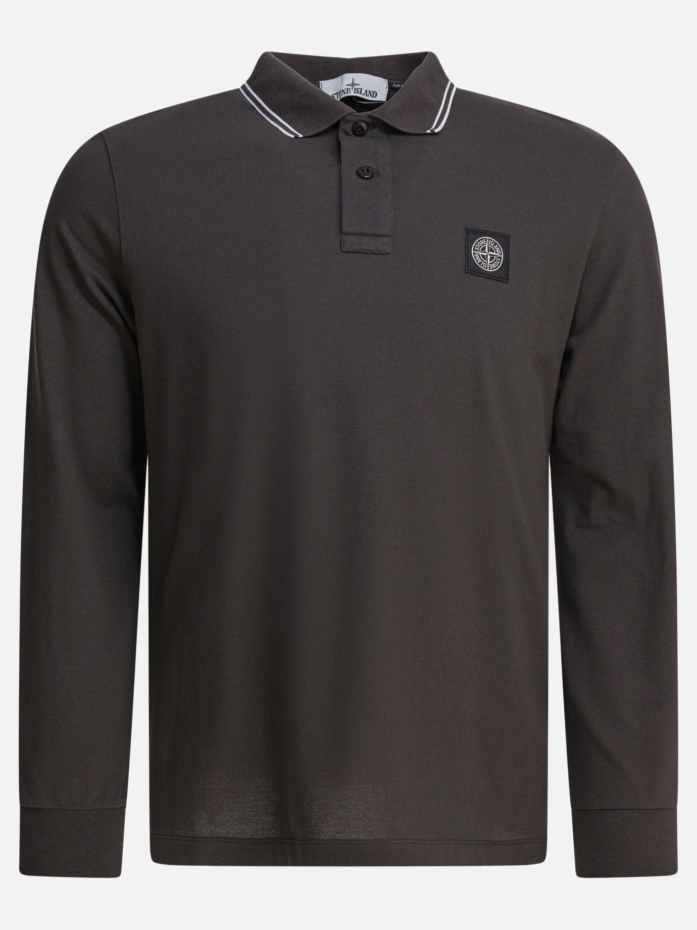 Stone Island Polo in cotone biologico e piqué 25578993_M Grey thumbnail_1