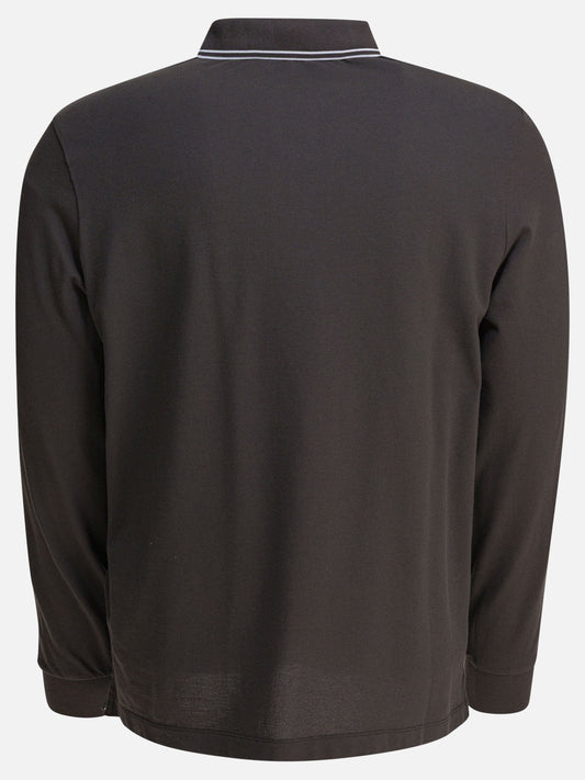 Stone Island Organic cotton and pique polo shirt 25578993_M Grey 2