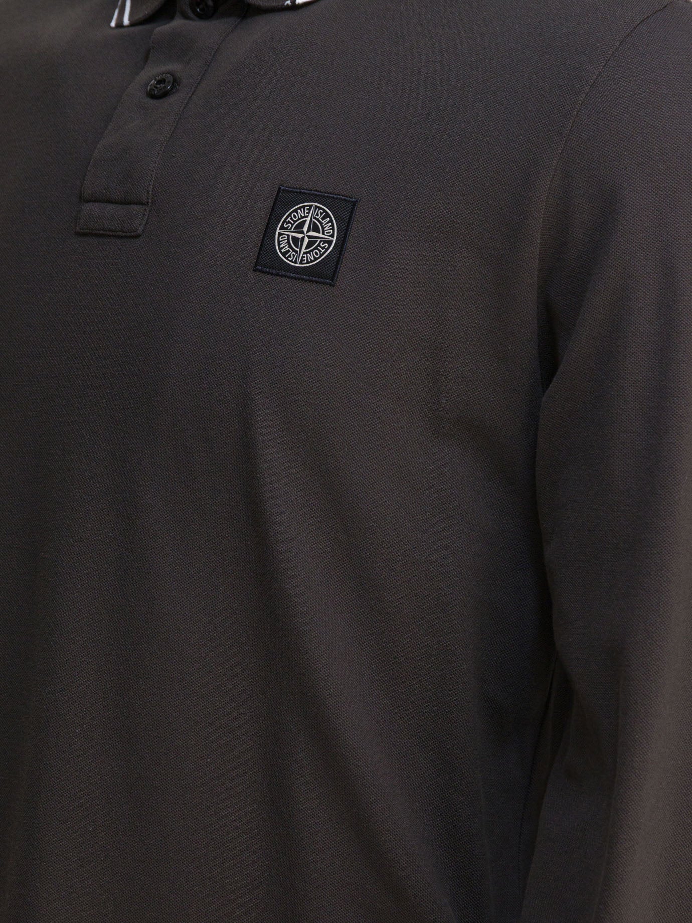 Stone Island Polo in cotone biologico e piqué 25578993_M Grey thumbnail_4
