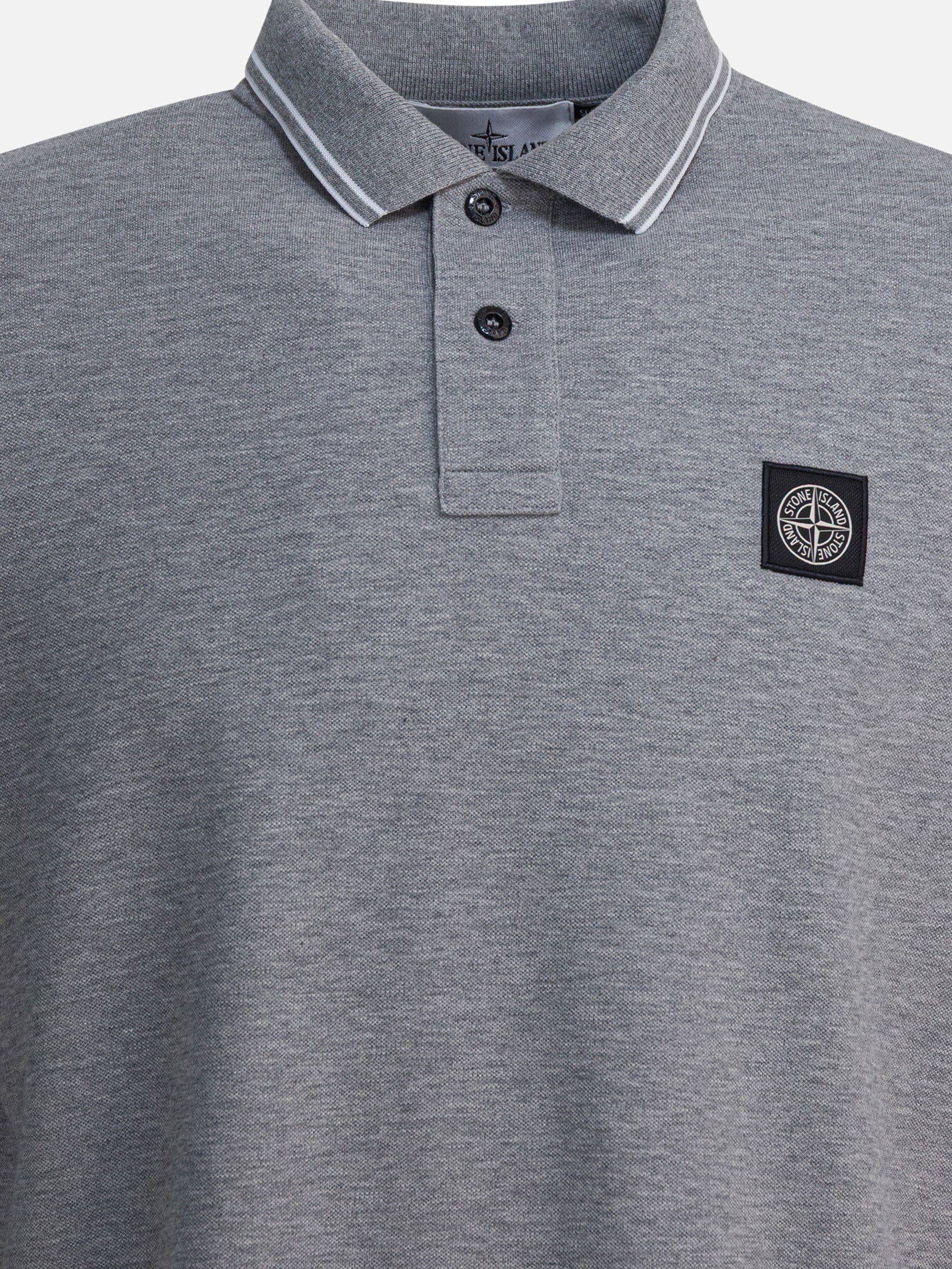Polo con bottoni Logo  Grigio - Stone Island Uomo | PDP | VIETTI Online Store | Zoom-Modal_3
