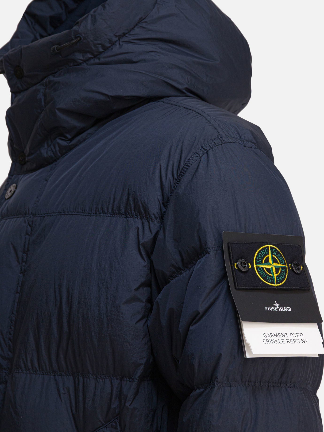 Down jackets Solid colour  Blue - Stone Island Men | PDP | VIETTI Online Store | thumbnail_3