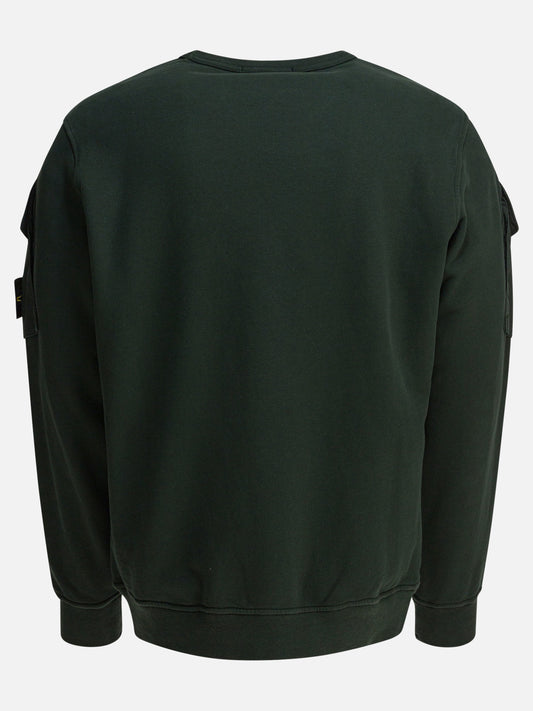 Stone Island Organic cotton fleece sweatshirt 24095372_M Green 2