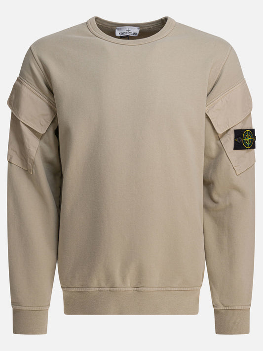 Stone Island Organic cotton fleece sweatshirt 27348066_M Beige 1