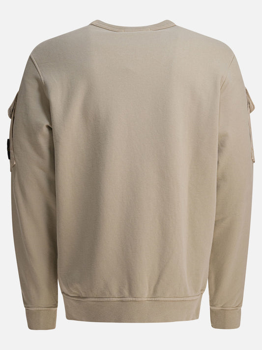 Stone Island Organic cotton fleece sweatshirt 27348066_M Beige 2