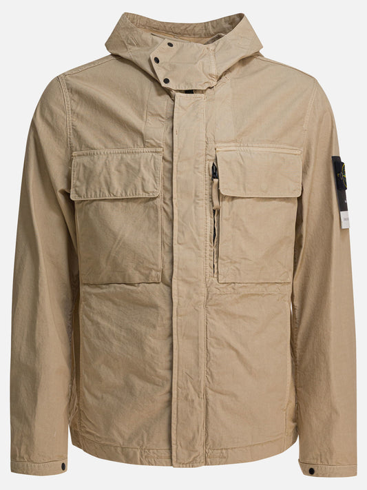 Stone Island Waterproof canvas jacket 25386002_M Beige 1