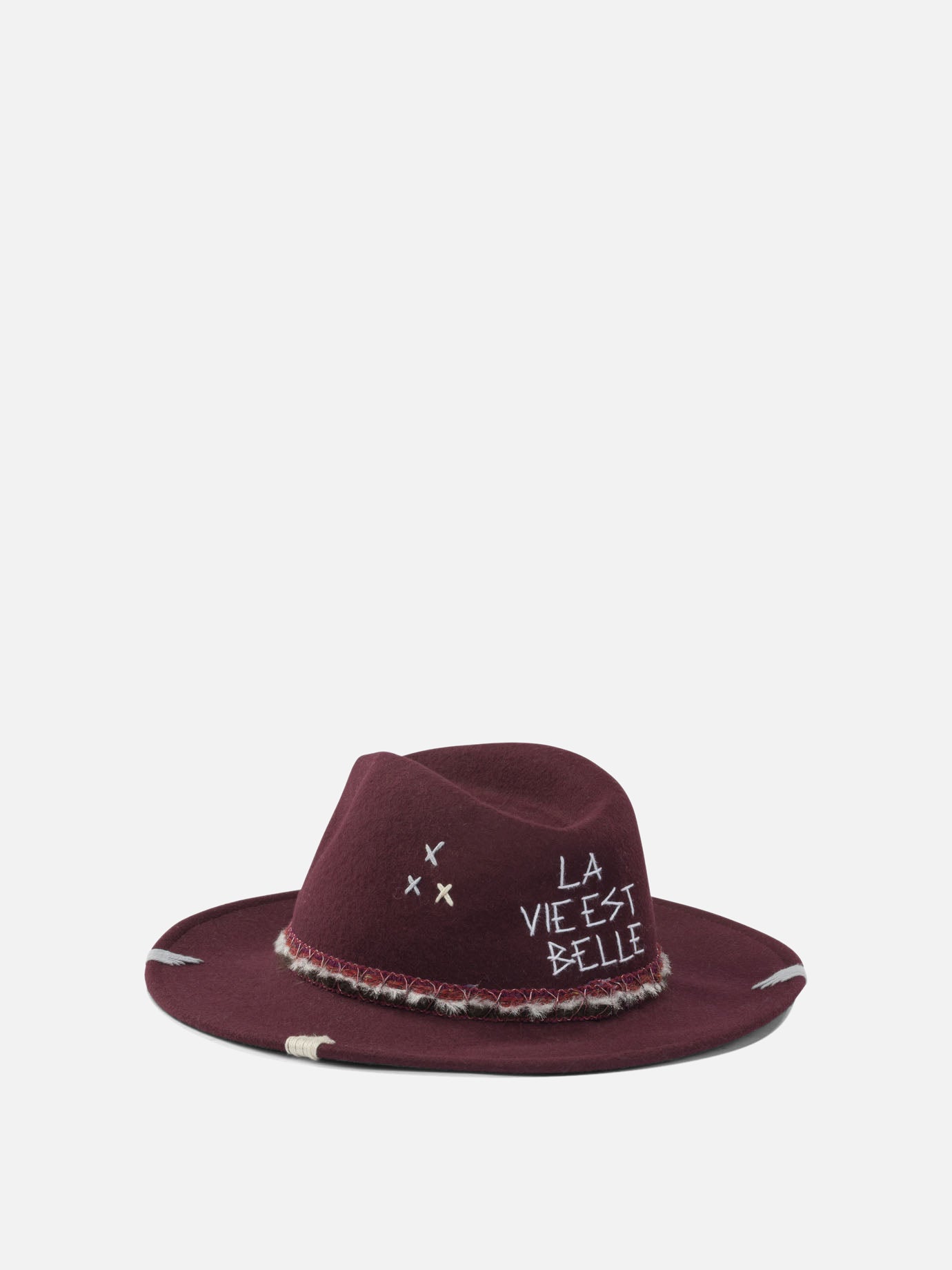 Cappelli classici 100% wool  Bordeaux - The Hat Gang Donna | PDP | VIETTI Online Store | Zoom-Modal_3
