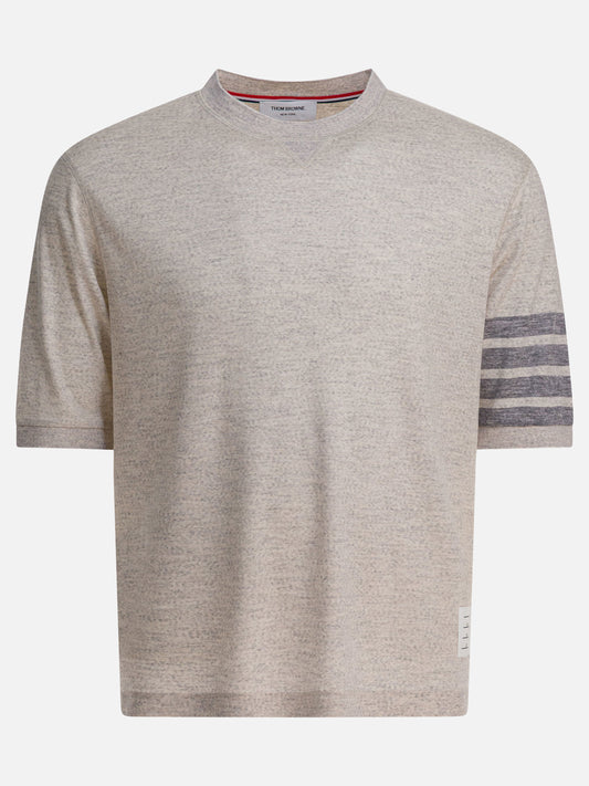 Crewneck t-shirts Solid colour  Grey - Thom Browne Men | PDP | VIETTI Online Store 
