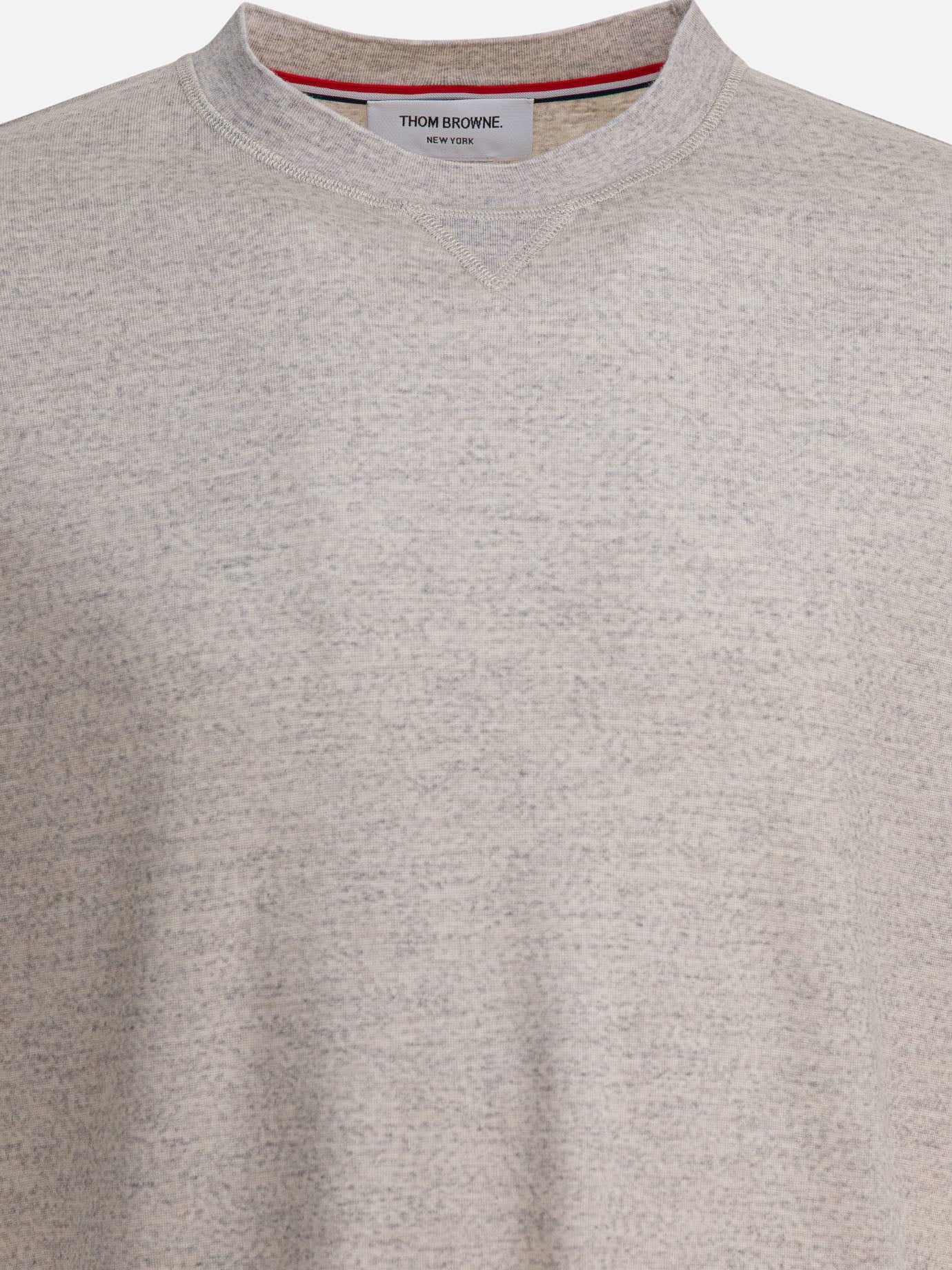 Crewneck t-shirts Solid colour  Grey - Thom Browne Men | PDP | VIETTI Online Store | Zoom-Modal_3

