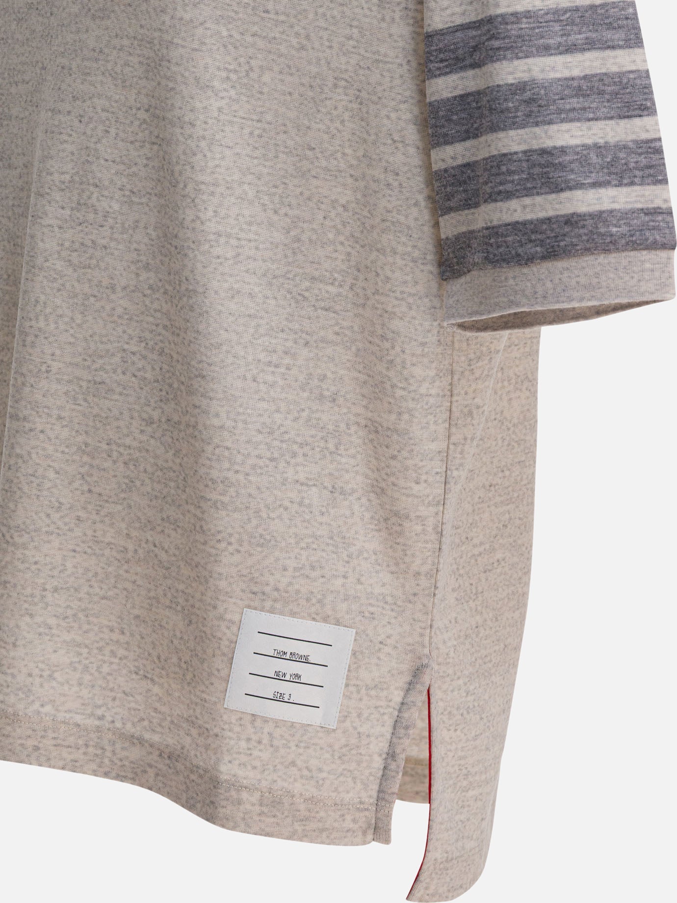 Crewneck t-shirts Solid colour  Grey - Thom Browne Men | PDP | VIETTI Online Store | Zoom-Modal_4

