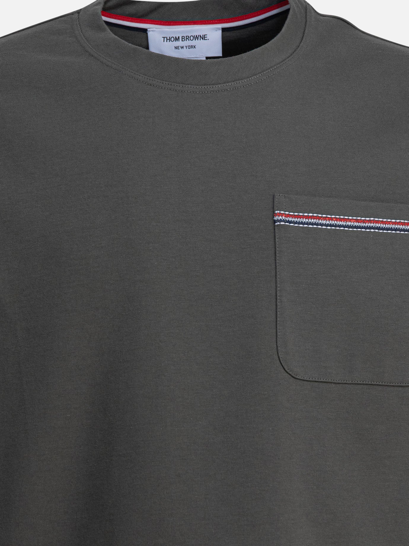 T-shirt girocollo Solid colour  Verde - Thom Browne Uomo | PDP | VIETTI Online Store | Zoom-Modal_3
