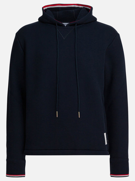 Hoodies Solid colour  Blue - Thom Browne Men | PDP | VIETTI Online Store 
