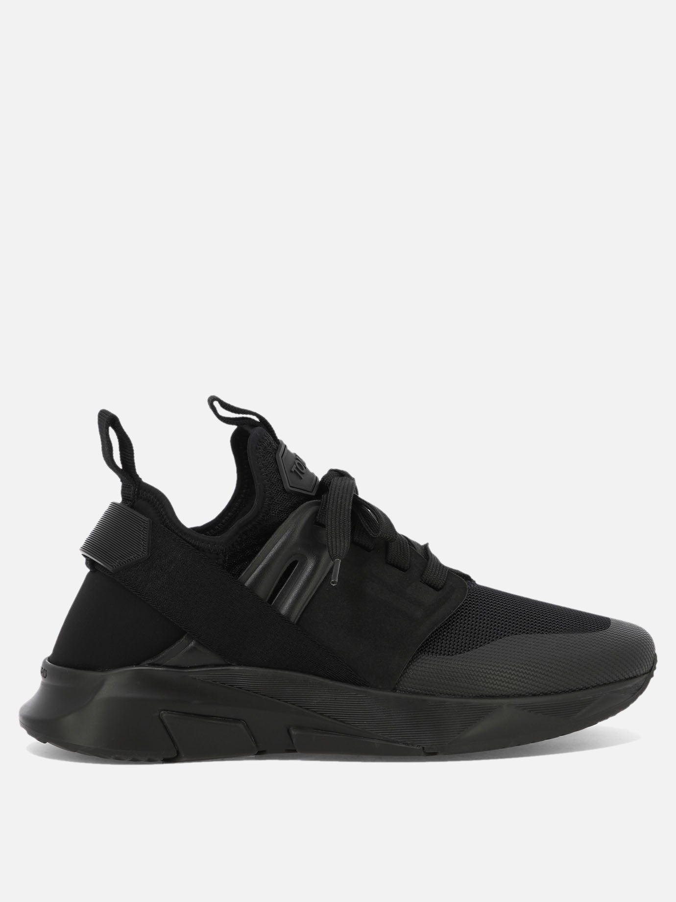 Sneaker basse 35% polyamide 25% polyester 15% viscose 15% calf leather 10% cotton - 100% rubber  Nero - Tom Ford Uomo | PDP | VIETTI Online Store | thumbnail