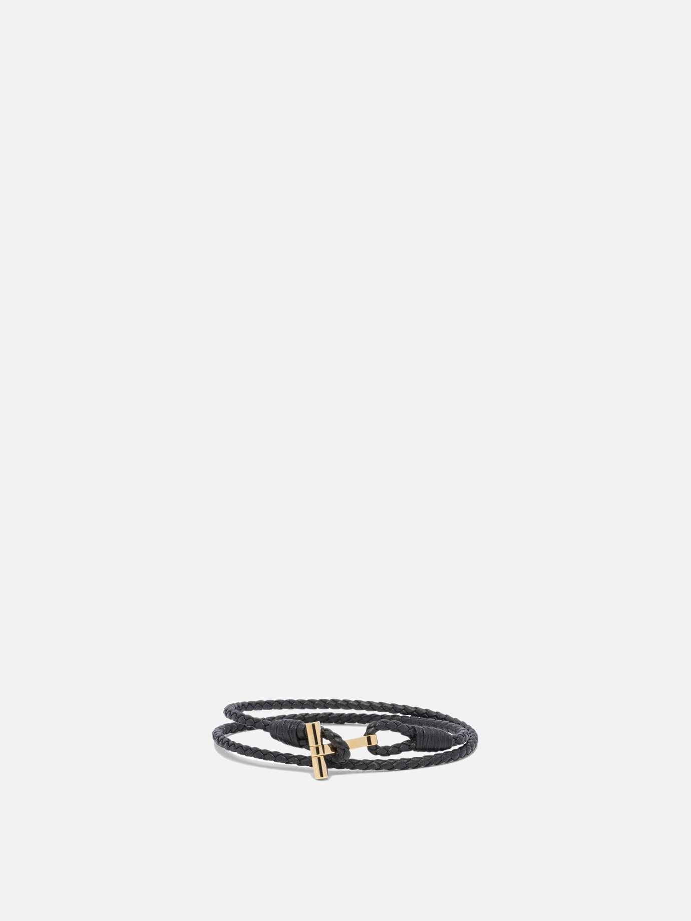 Tom Ford T-braided leather bracelet 29273078_L Brown thumbnail_1