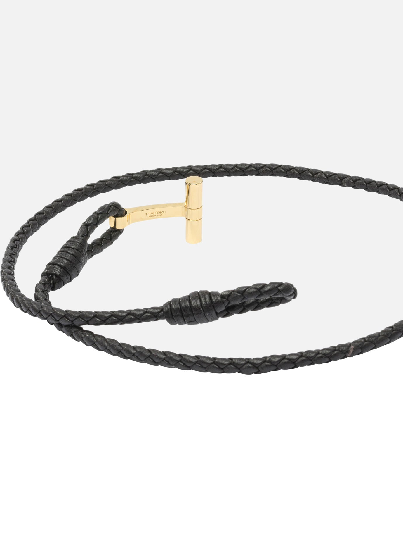Tom Ford T-braided leather bracelet 29273078_L Brown thumbnail_2