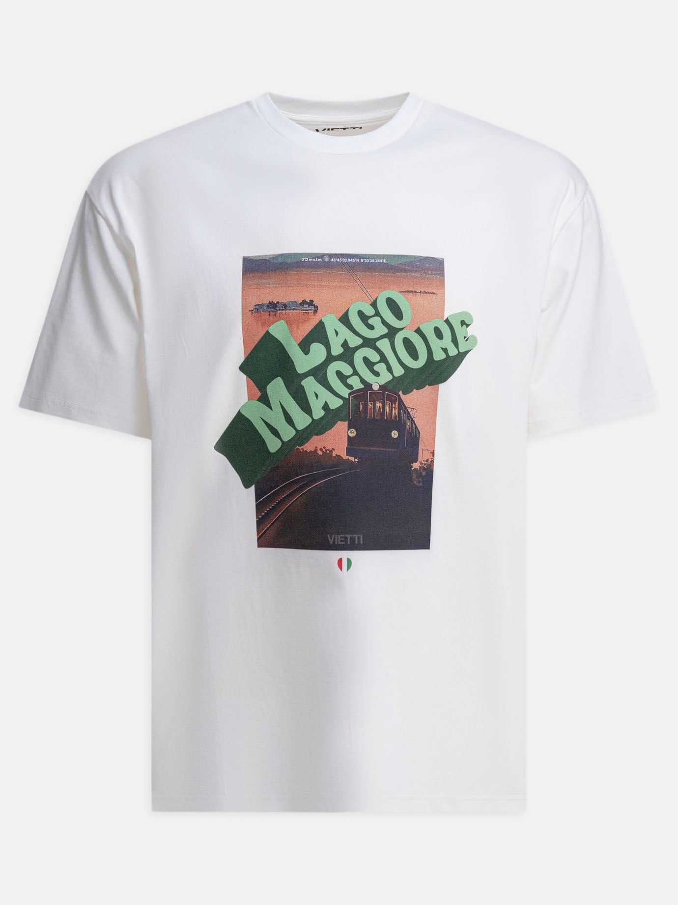 T-shirt girocollo Print  Bianco - VIETTI Merchandise Uomo | PDP | VIETTI Online Store | Zoom-Modal
