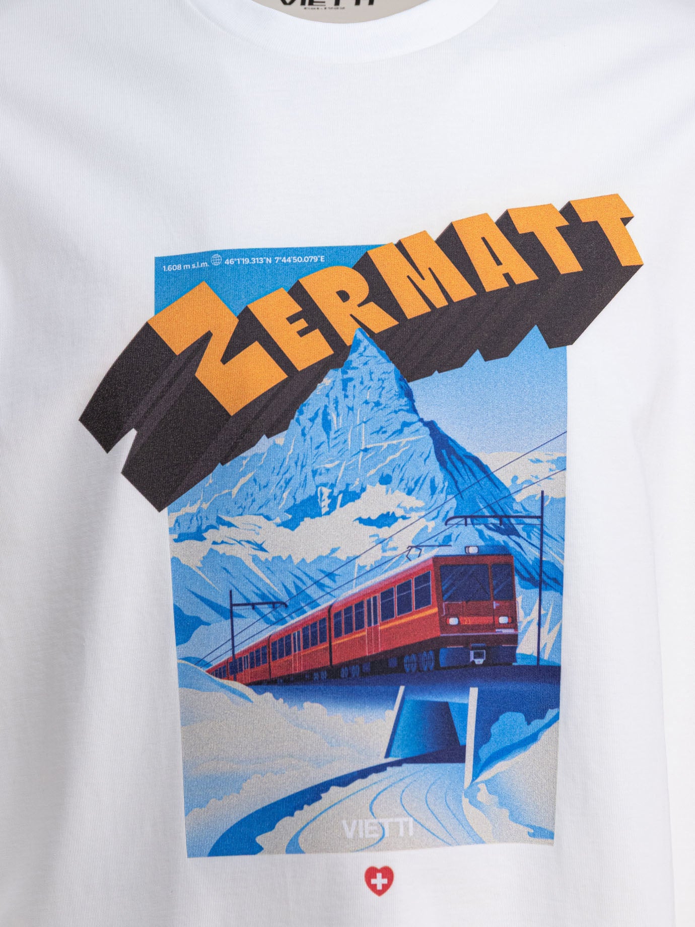 VIETTI Merchandise T-shirt girocollo &quot;Zermatt&quot; 20226185_S White thumbnail_3