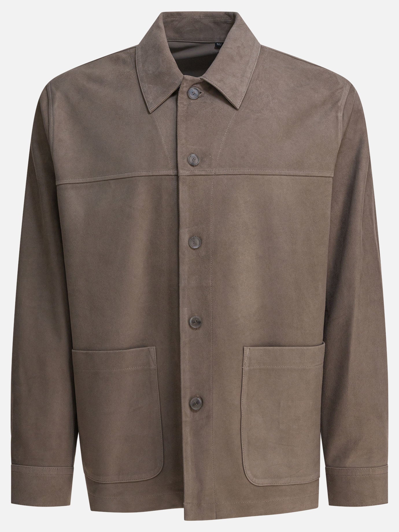 Giacche in pelle Solid colour  Grigio - Vince Uomo | PDP | VIETTI Online Store | Zoom-Modal
