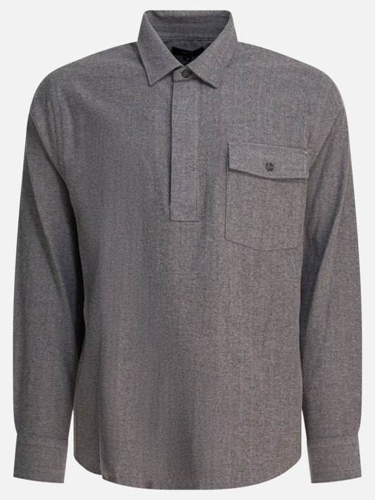 Camicie casual Herringbone  Grigio - Vince Uomo | PDP | VIETTI Online Store 
