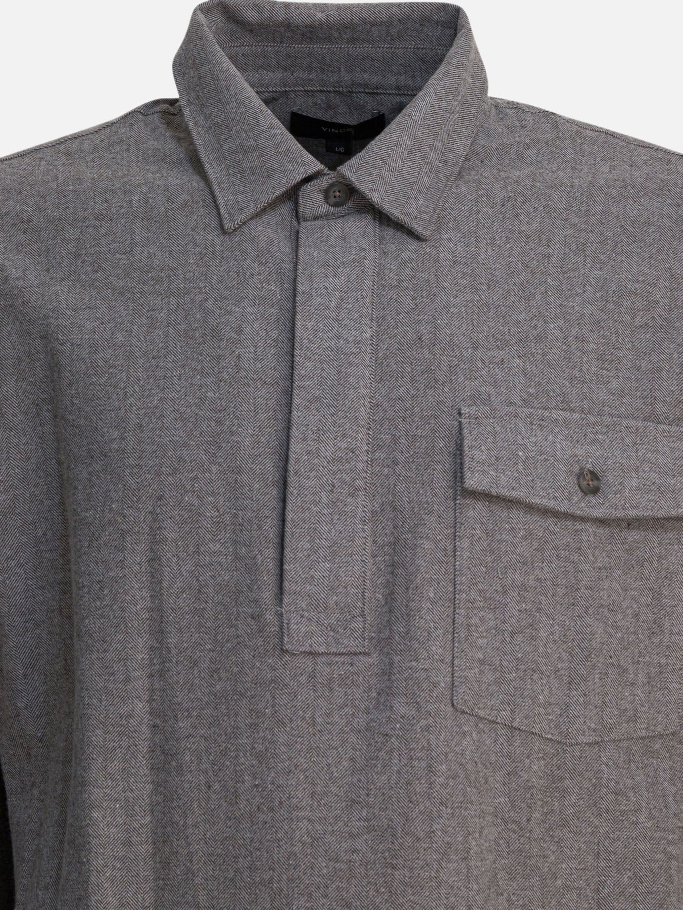 Camicie casual Herringbone  Grigio - Vince Uomo | PDP | VIETTI Online Store | thumbnail_3