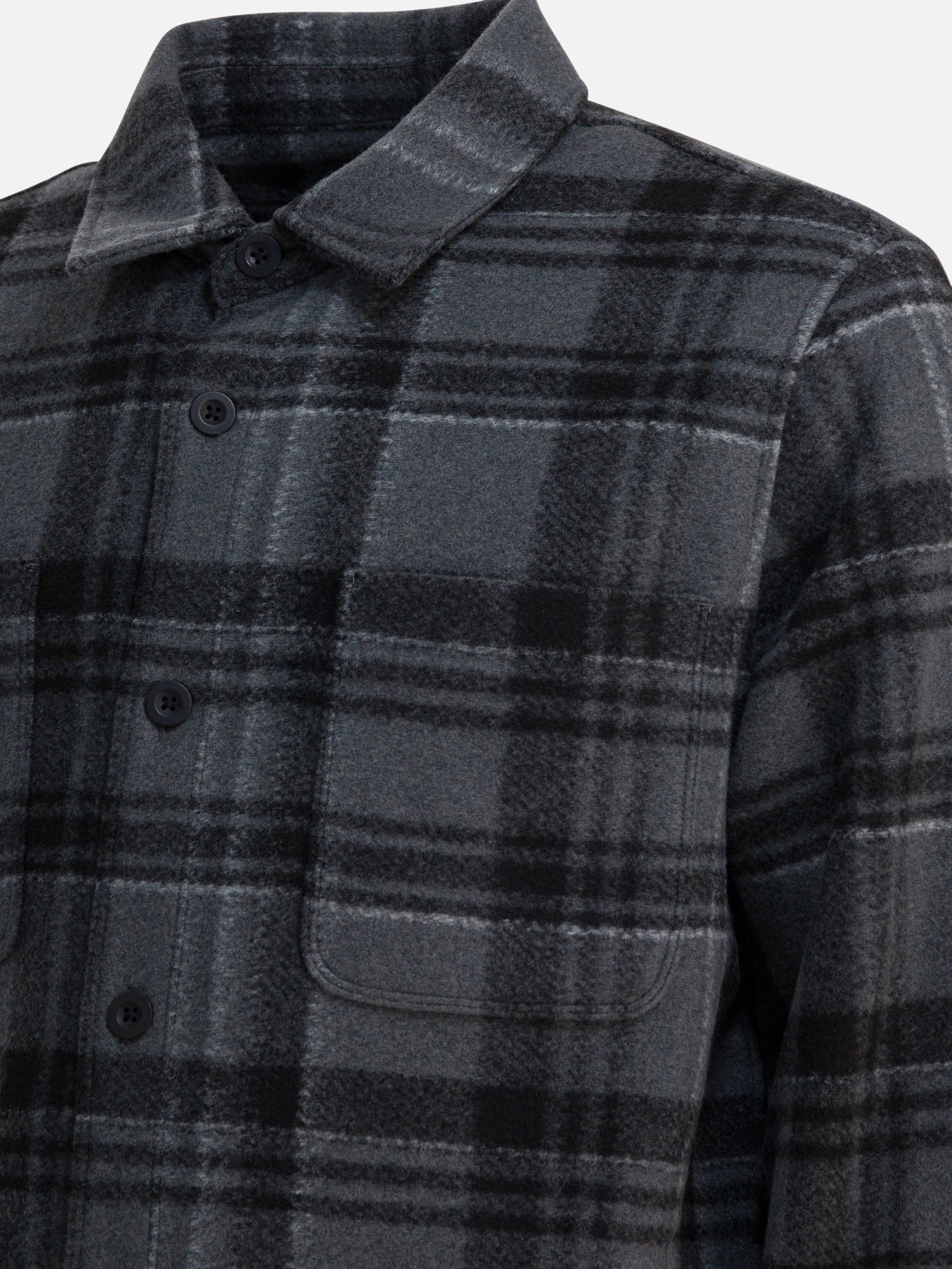 Overshirt jackets Check  Grey - Vince Men | PDP | VIETTI Online Store | thumbnail_4